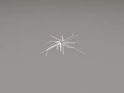 Greeble City 02 3D Animated Sequence Low-poly 3D model