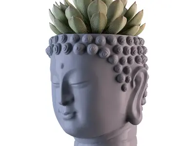 Head Buddha Vase 3D print model