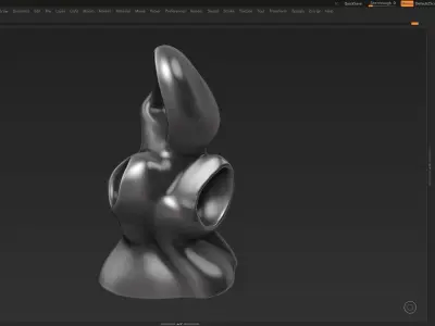 Modern Abstract Decorative sculpture 3d print model 33 3D print model