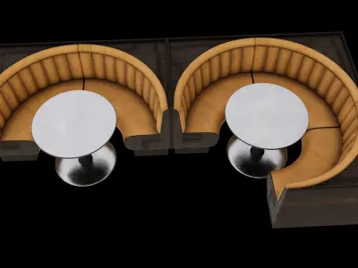 Bar Booths 3D model