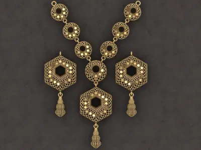 A UNIQUE PRINTABLE GOLD LOCKET SET DESIGN 3D print model