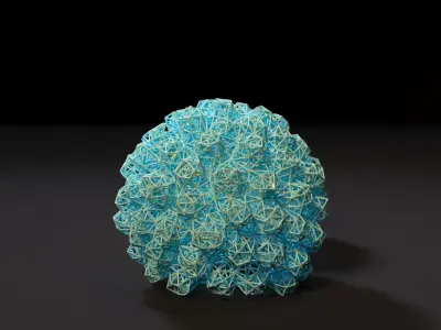 Virus crystal lamp 3D print model