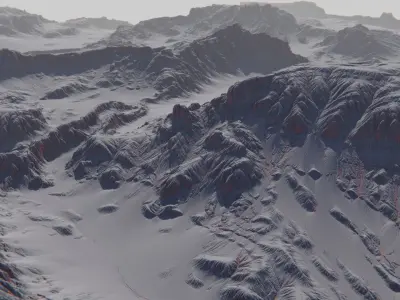 Alien planet terrain - 8k 3D model Free 3D model