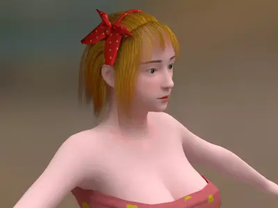 Anchorwoman digital human girl CG model full body female  3D model