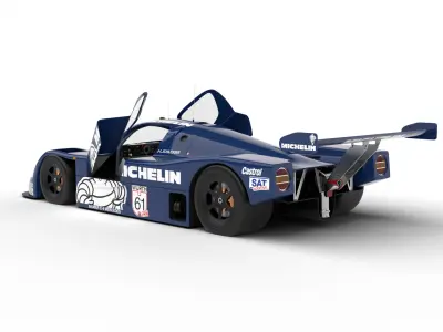 Mercedes Benz C9 1987 Sauber Michelin Racing HQ 3d model 3D model