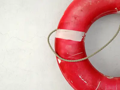 Coastal Red Life Preserver 3D model