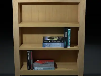 SmallBook Shelve Low-poly 3D model
