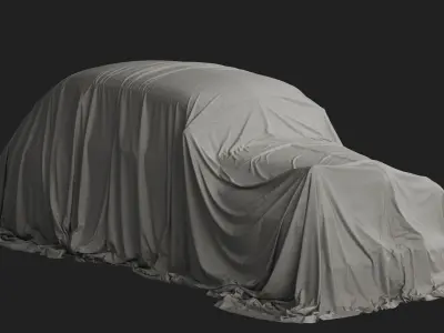 Vintage Car Cover 07 3D model