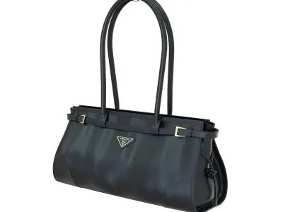 Prada Medium Leather Handbag Low-poly 3D model
