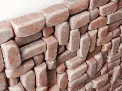 Stone block old decor  3D model