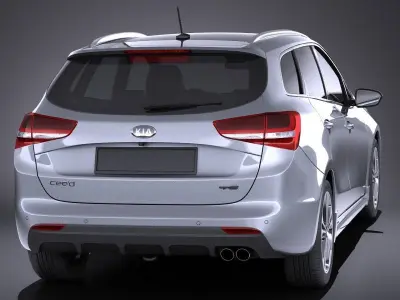Kia Ceed SW GT-Line 2017 VRAY 3D model
