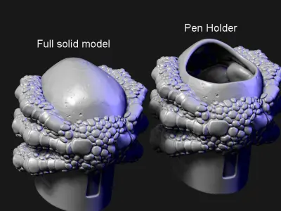 Skull with claws vol1 Penholder cum flowerpot home decor 3D print model