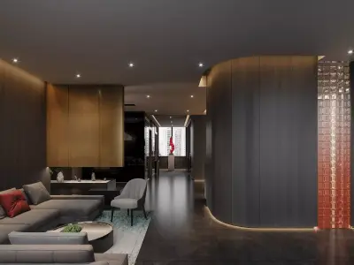 hotel lobby 3D model 3D model