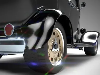 Gangster Car 1930s Low-poly 3D model