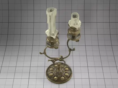 Ornate Vintage Candelabra 3D model