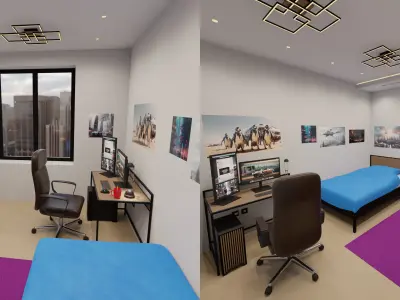 Low Poly Modern Apartment Low-poly 3D model