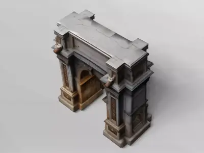 Triumphal Arch Classical Marble Monument 3D model
