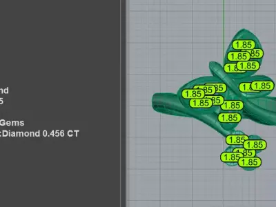 Elegant Butterfly Flower Ring 3D print model