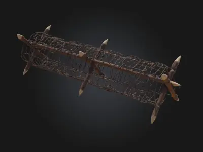 Barbed Barricade  Ruthless Defense for Conflict Zones 3D model
