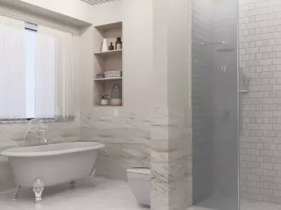 Vintage Bathroom 3D model