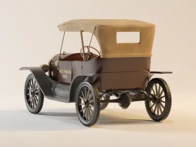 FORD T-1915 CAR Low-poly 3D model