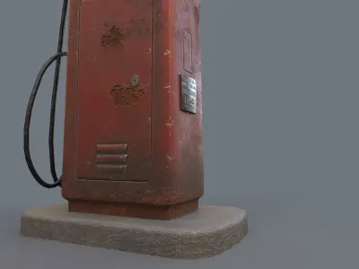 Gas Pump Low Poly Low-poly 3D model