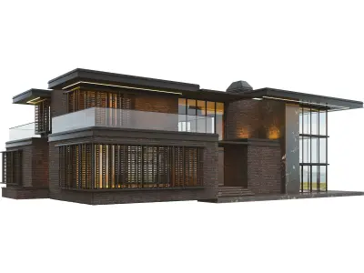 Modern Brick Villa VOL02 3D model
