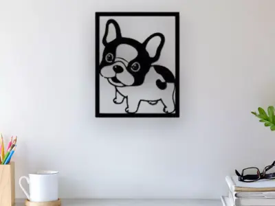 Dog Wall Art 3D print model order