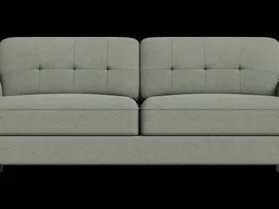 2 Seats Light Green Sofa 3D model
