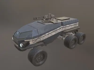 ASSAULT TRUCK Low-poly 3D model