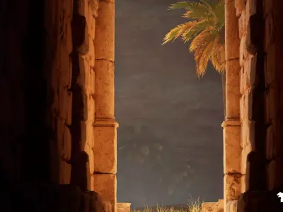  The Lost Temple Environment Low-poly 3D model