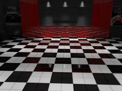 Garage Auto Low-poly 3D model