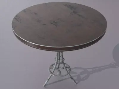 Old Scratchy Table Low-poly 3D model