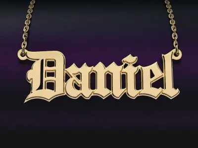 Name necklace Daniel 3D print model