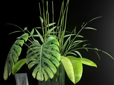 Decorative vase set 3D model