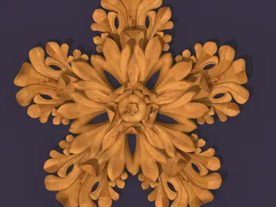 ProArt-Architectural Floral Element 01 CNC and 3D Jobs 3D model