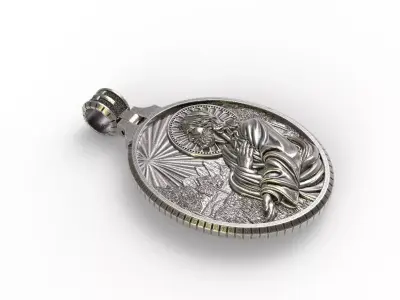 Jesus Christ Pendant 3D print-2 3D print model