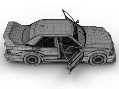 Mercedes-Benz 190E DTM Race Car 3D model