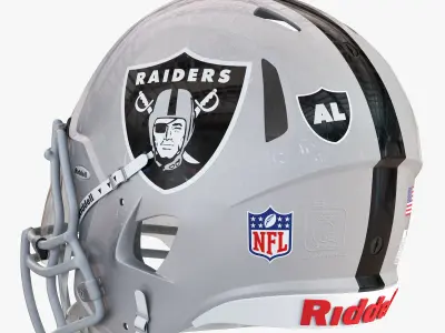 Riddell speed helmet oakland raiders 3D model