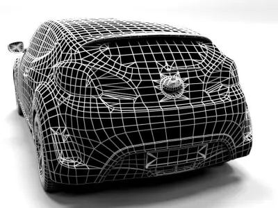 HYUNDAI VELOSTER LOWPOLY Low-poly 3D model