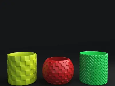 3D Printed STL File for Unique Pot and Vase Design 3D print model