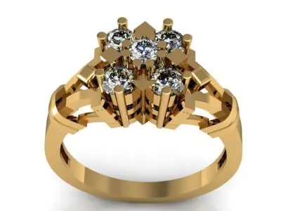 daimonnd ring 3D print model