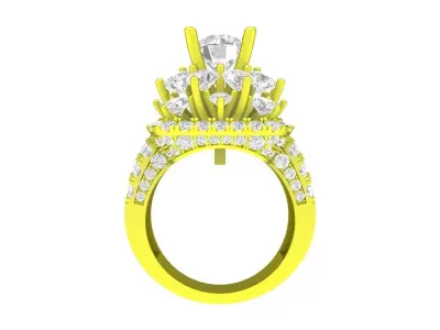 7888 luxury diamond women Fashion ring 3D print model