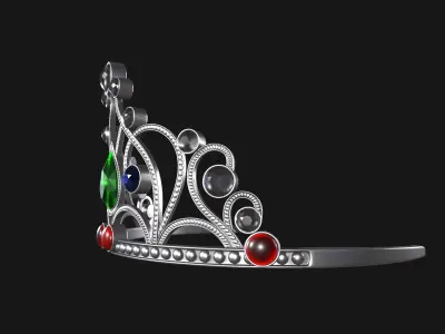 Tiara crown Low-poly 3D model