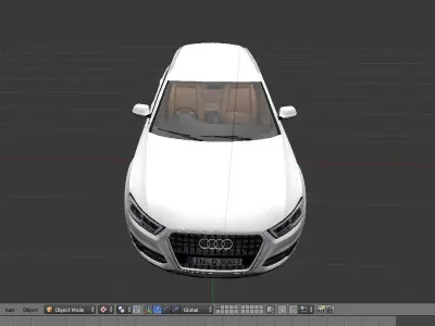 Audi Q3 model OBJ and blender file Low-poly 3D model
