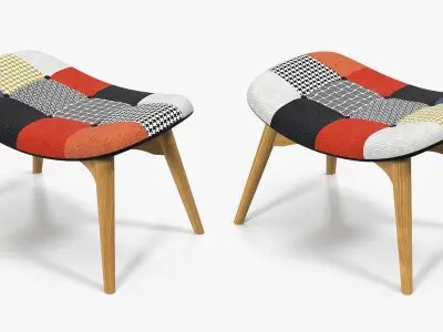 Patchwork Foot Seat 3D model