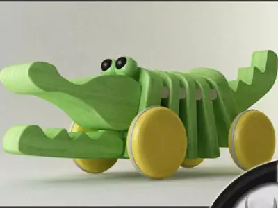 Toy Crocodile 3D model