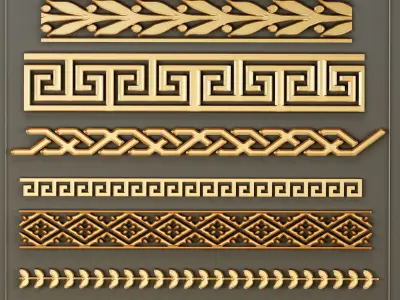 20model  border pattern  vol1 Low-poly 3D model