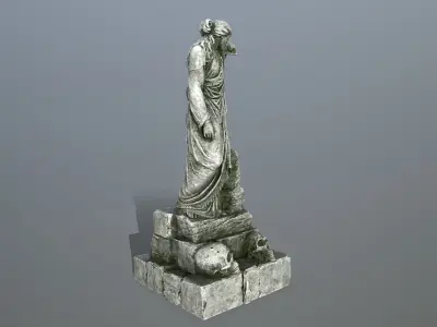 statue 5 aphrodite Low-poly 3D model