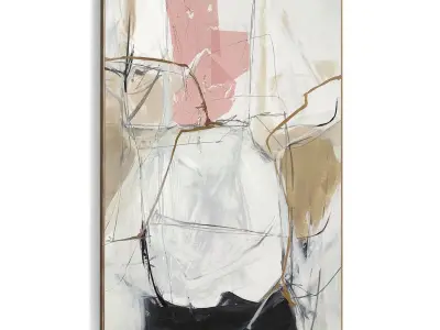 Plaster Two Photo Frame 517 Low-poly 3D model